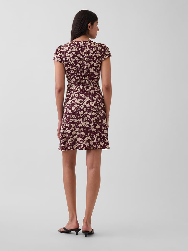 Image number 2 showing, V-Neck Print Mini Dress