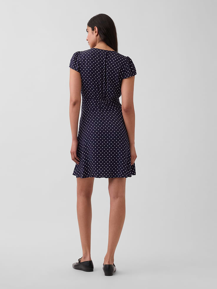 Image number 2 showing, V-Neck Print Mini Dress