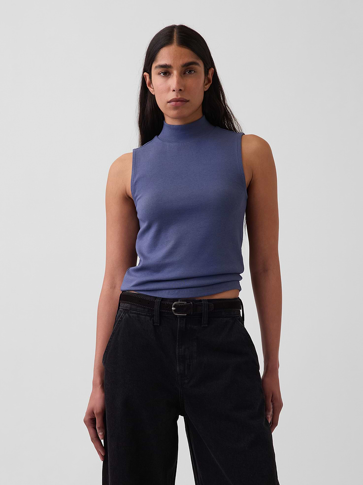 Image number 1 showing, Modern Mockneck Tank Top