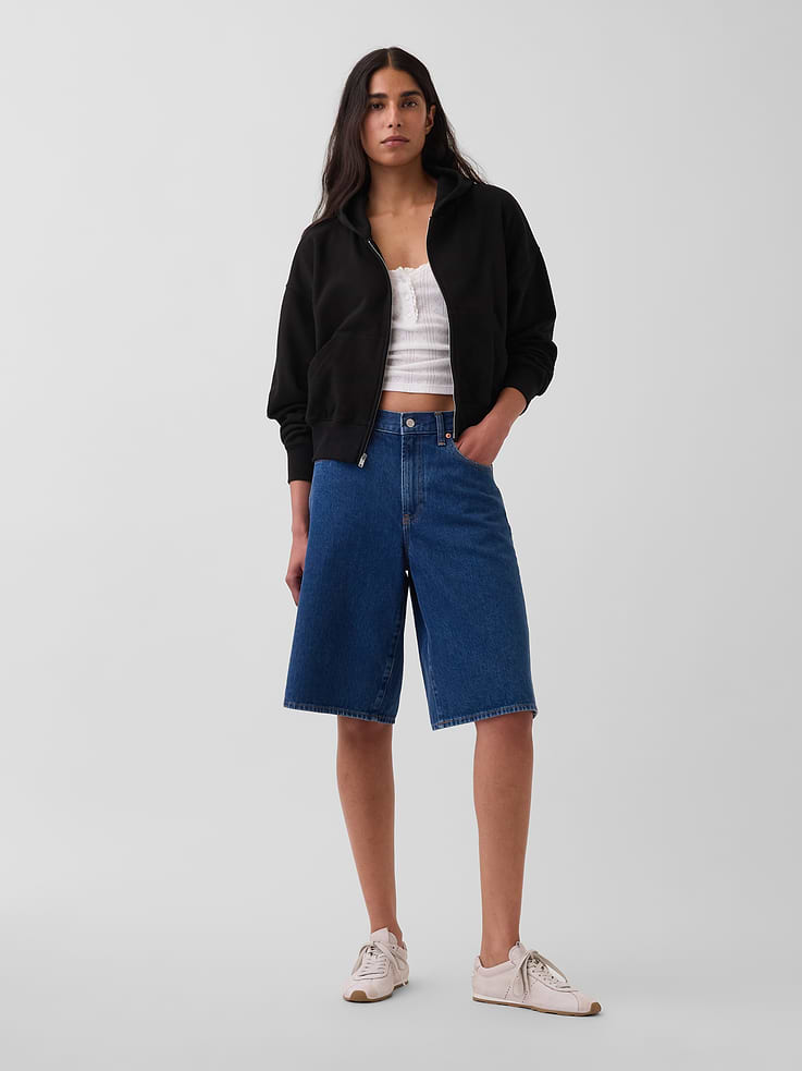 Image number 2 showing, VintageSoft Terry Oversized Wedge Zip Hoodie