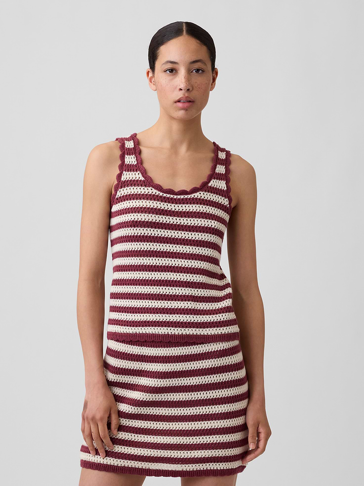 Image number 1 showing, Crochet Scoopneck Tank Top