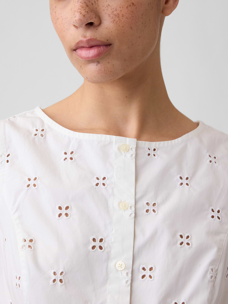 Image number 4 showing, Boatneck Button-Up Top