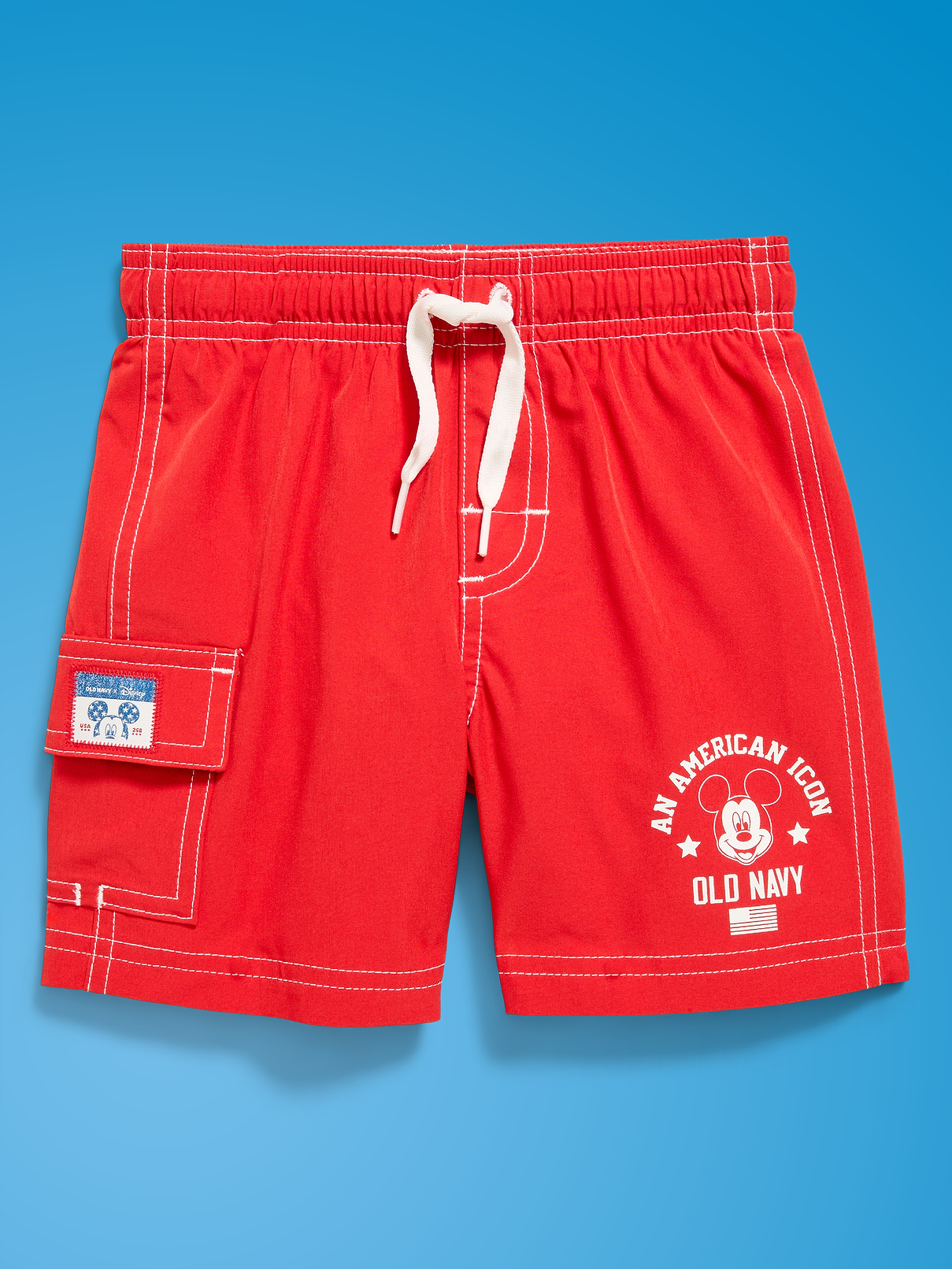 Image number 1 showing, Old Navy x Disney Mickey Mouse Swim Trunks for Toddler Boys