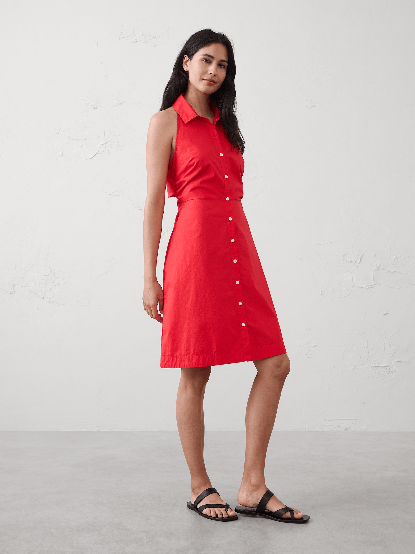 Image number 1 showing, Shirred-Waist Above-Knee Dress