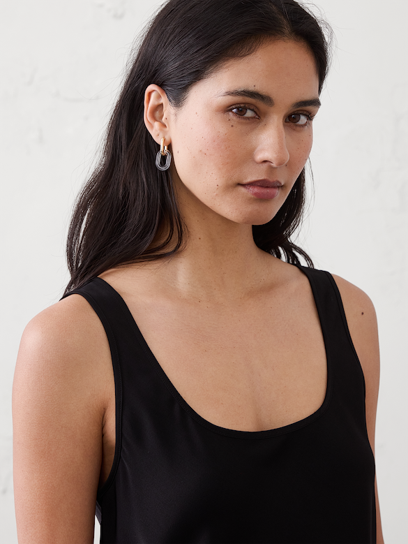 Clear Resin Link Earrings