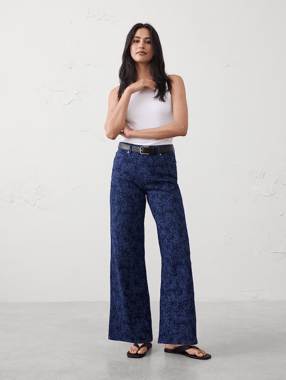 Wide-Leg High-Rise Jean