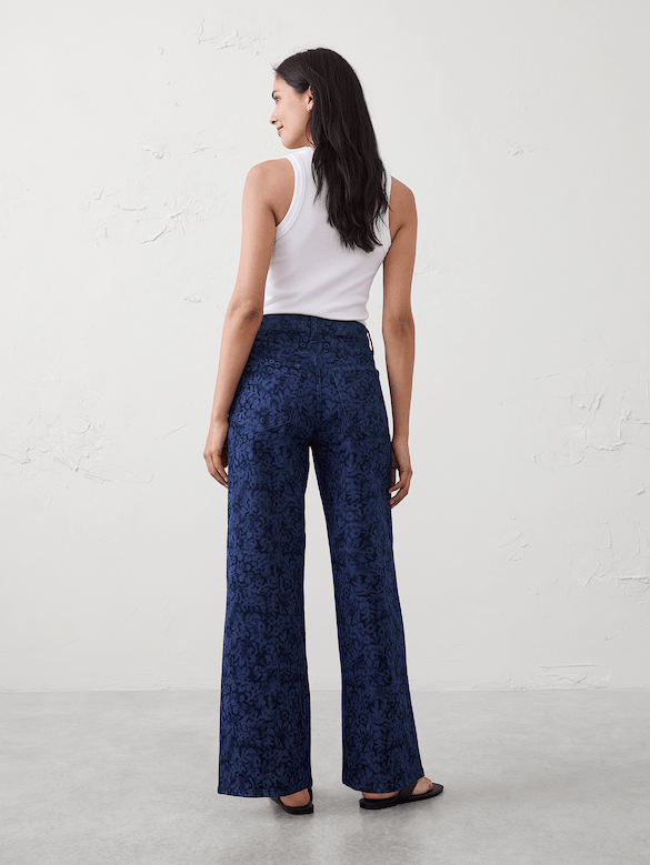Wide-Leg High-Rise Jean