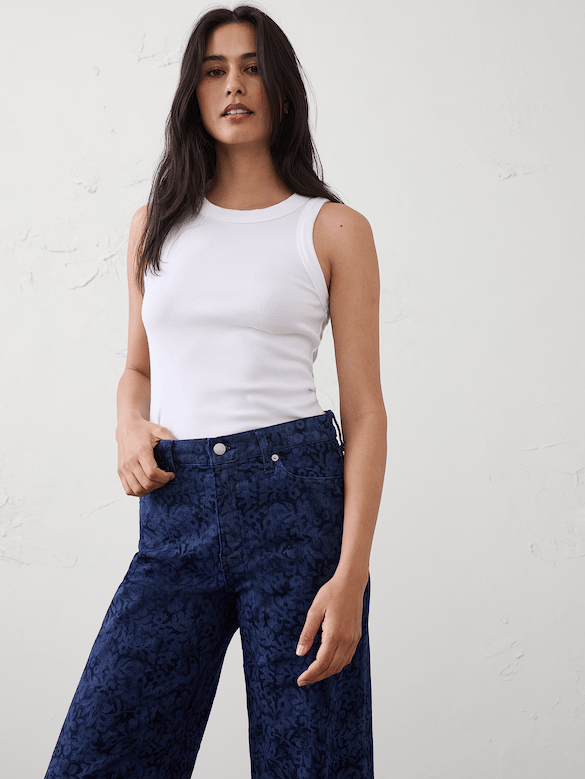 Wide-Leg High-Rise Jean