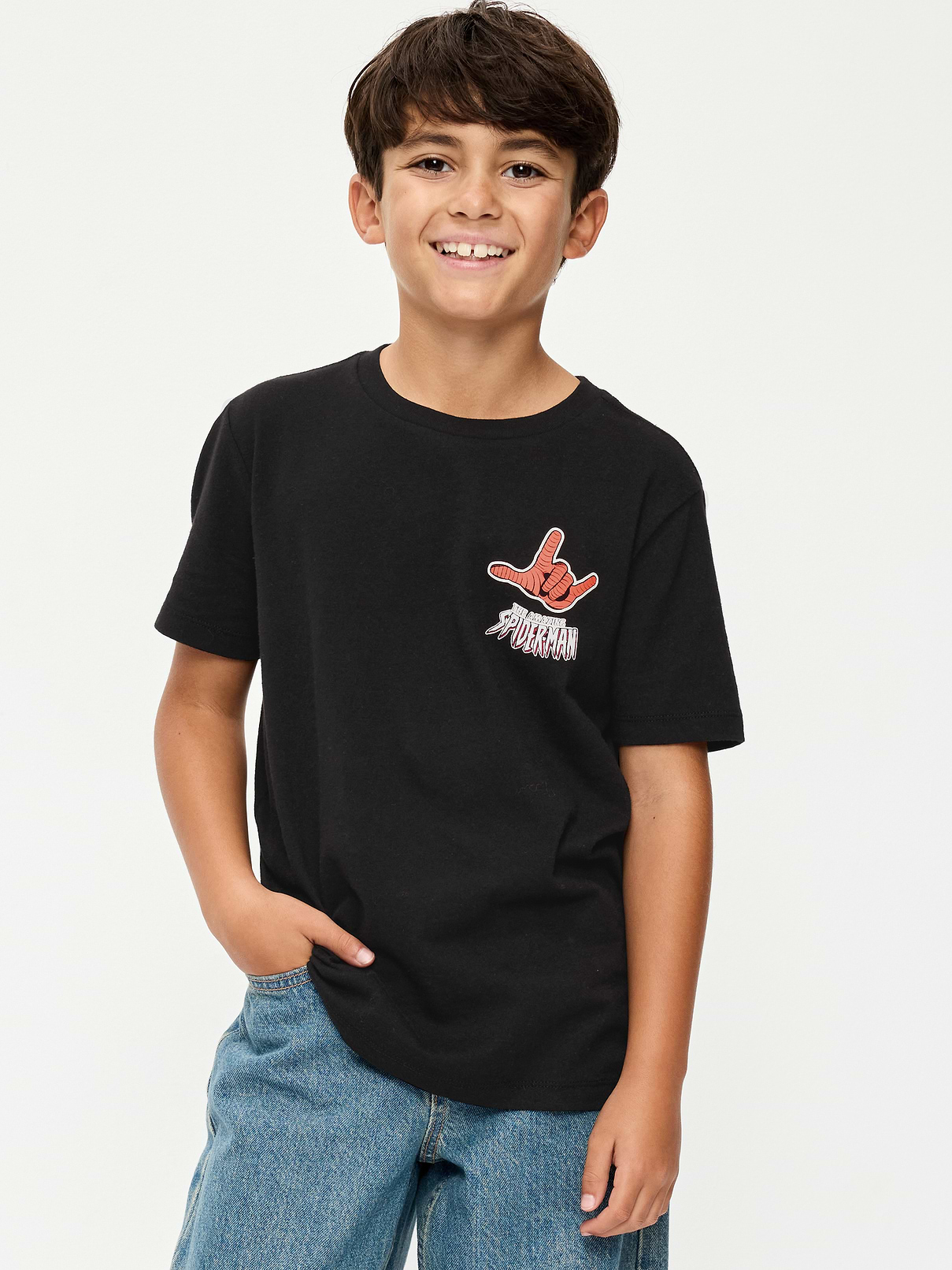 Image number 1 showing, Marvel™ Spider-Man Gender-Neutral Graphic T-Shirt for Kids