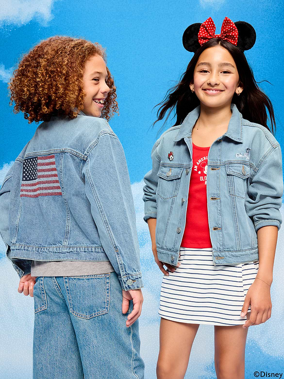 Old Navy x Disney Mickey Mouse Gender-Neutral Denim Trucker Jacket for Kids