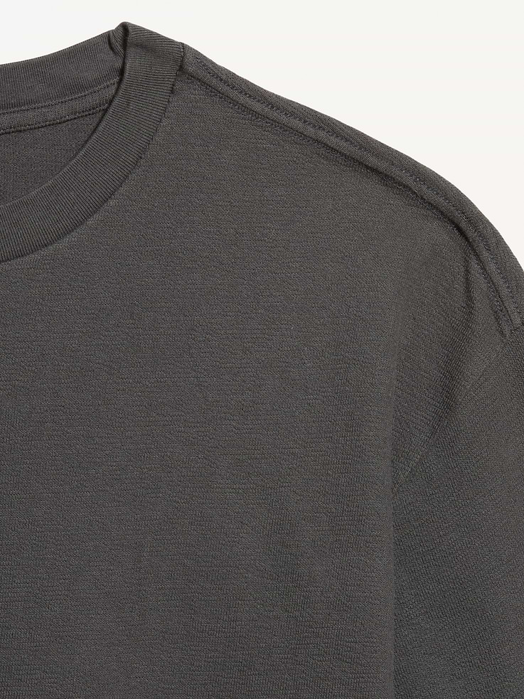 L'image numéro 4 présente T-shirt épais surdimensionné prélavé