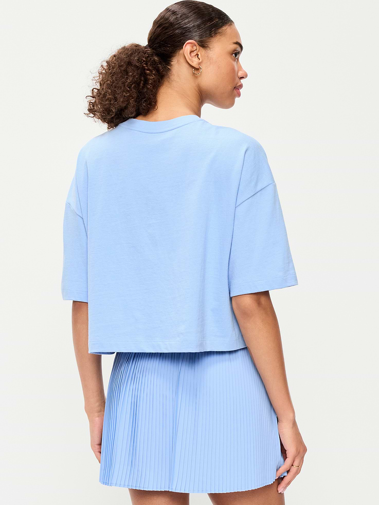 Image number 2 showing, Vintage Crew-Neck Oversized Crop Graphic T-Shirt