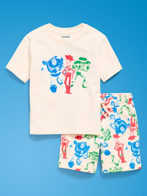 Old Navy x Pixar Toy Story Oversized Graphic T-Shirt and Shorts Set for Toddler Boys
