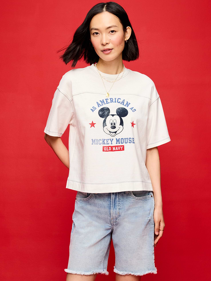 Image number 3 showing, Old Navy x Disney Mickey Mouse Football-Style T-Shirt for Women