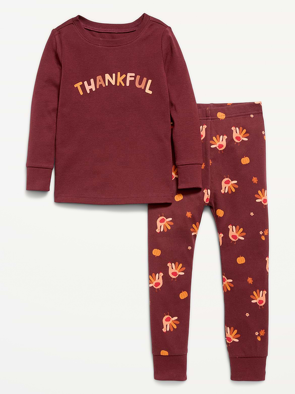Printed Snug-Fit Pajama Set for Toddler & Baby