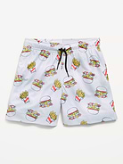 Image number 1 showing, Printed Knee Length Mesh Shorts for Boys