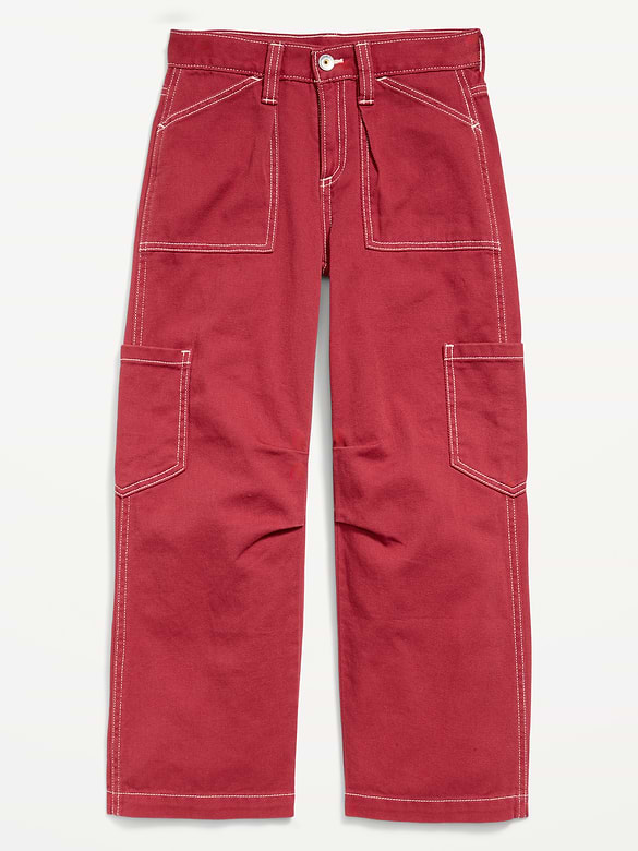 Low-Rise Utility Pants for Girls