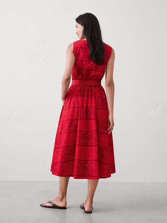 Poplin Knee-Length Dress
