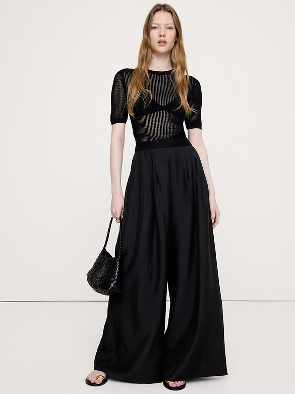 High-Rise Wide-Leg Palazzo Pant