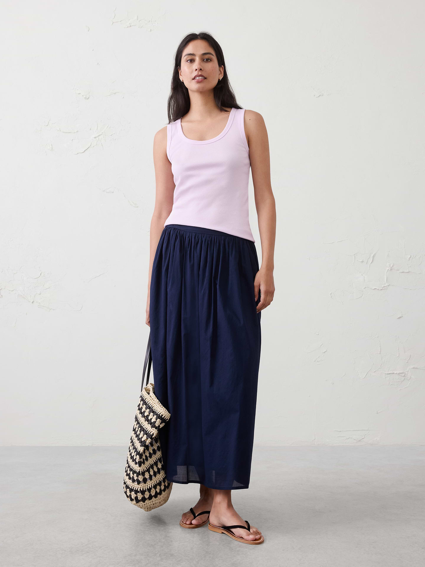 Image number 1 showing, Ribbed Scoop-Neck Tank