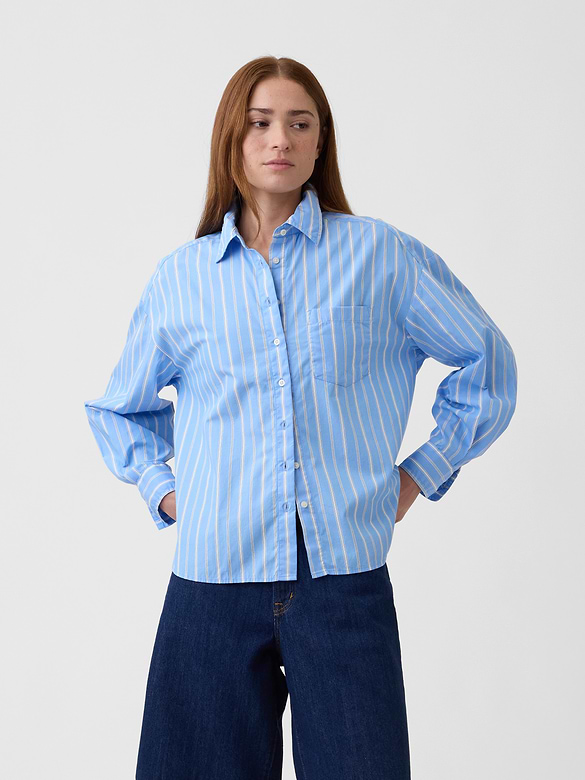 Oversized Shirt in Poplin
