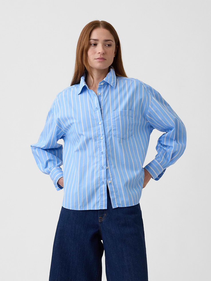 Image number 1 showing, Oversized Shirt in Poplin