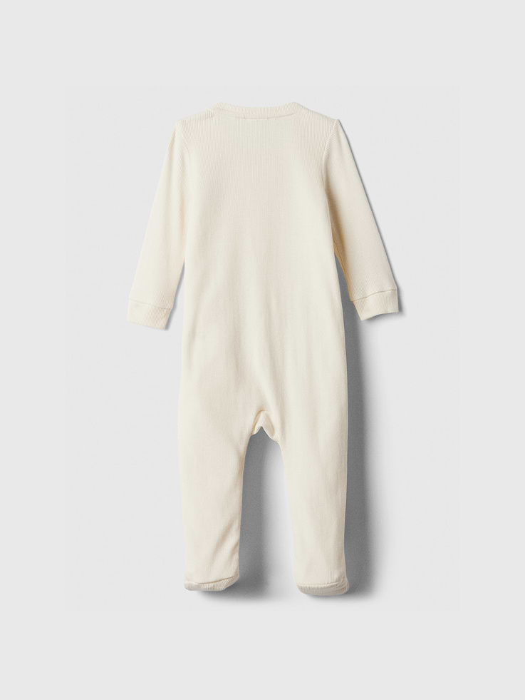 Image number 3 showing, Baby Ribbed Two-Way Zip One-Piece