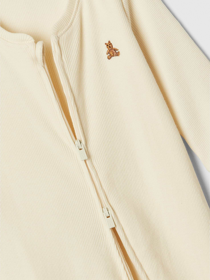 Image number 2 showing, Baby Ribbed Two-Way Zip One-Piece