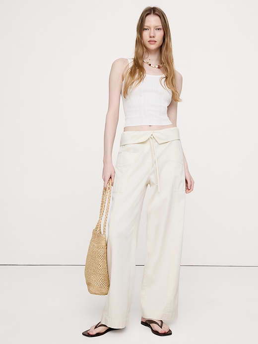 High-Rise Straight-Leg Fisherman Pant