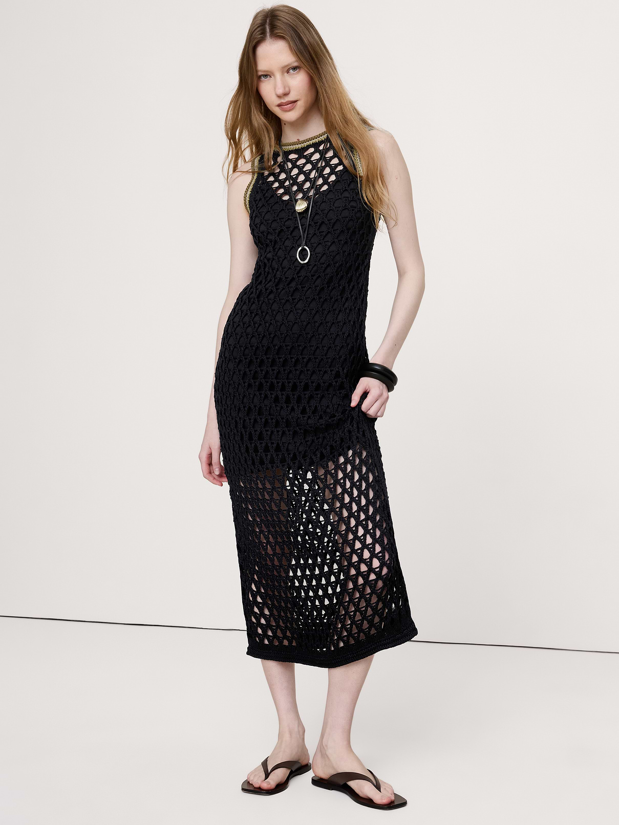 Cotton Crochet Maxi Dress