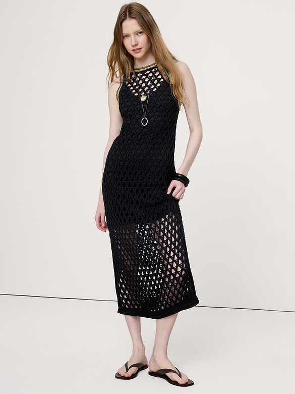 Cotton Crochet Maxi Dress