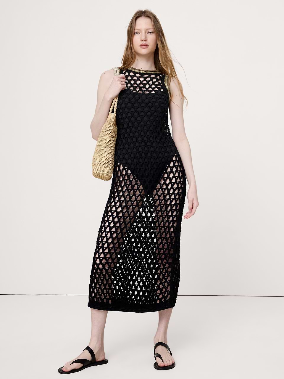 athleta crochet dress Banana Republic Women's Cotton Maxi Black Size L color:Slate Blue Itll Do Club Dallas pcat-424 flattering midi silhouette finished