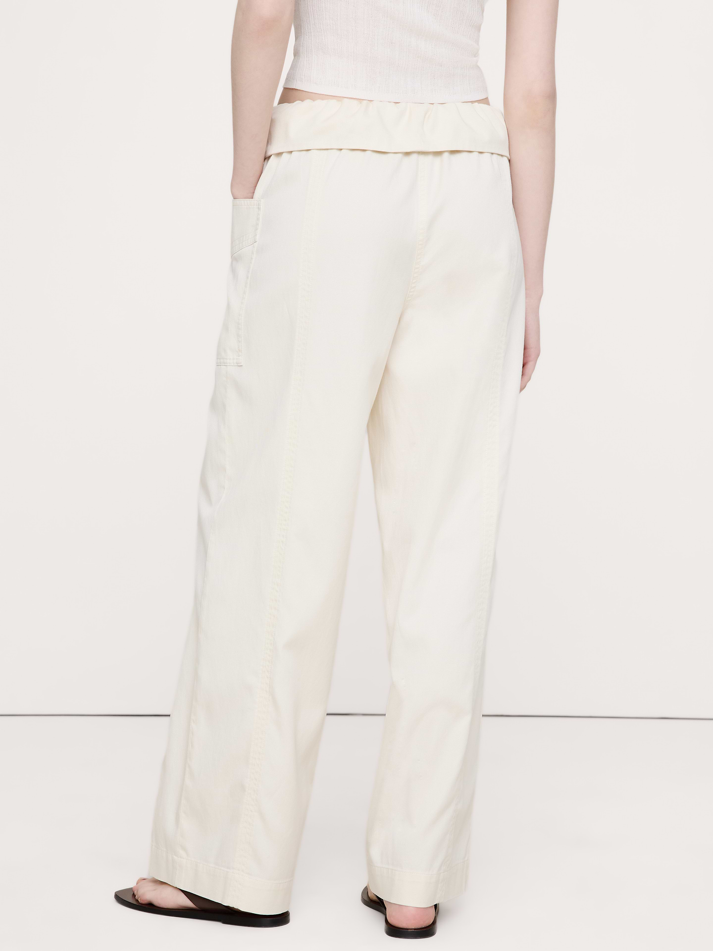 Image number 6 showing, High-Rise Straight-Leg Fisherman Pant