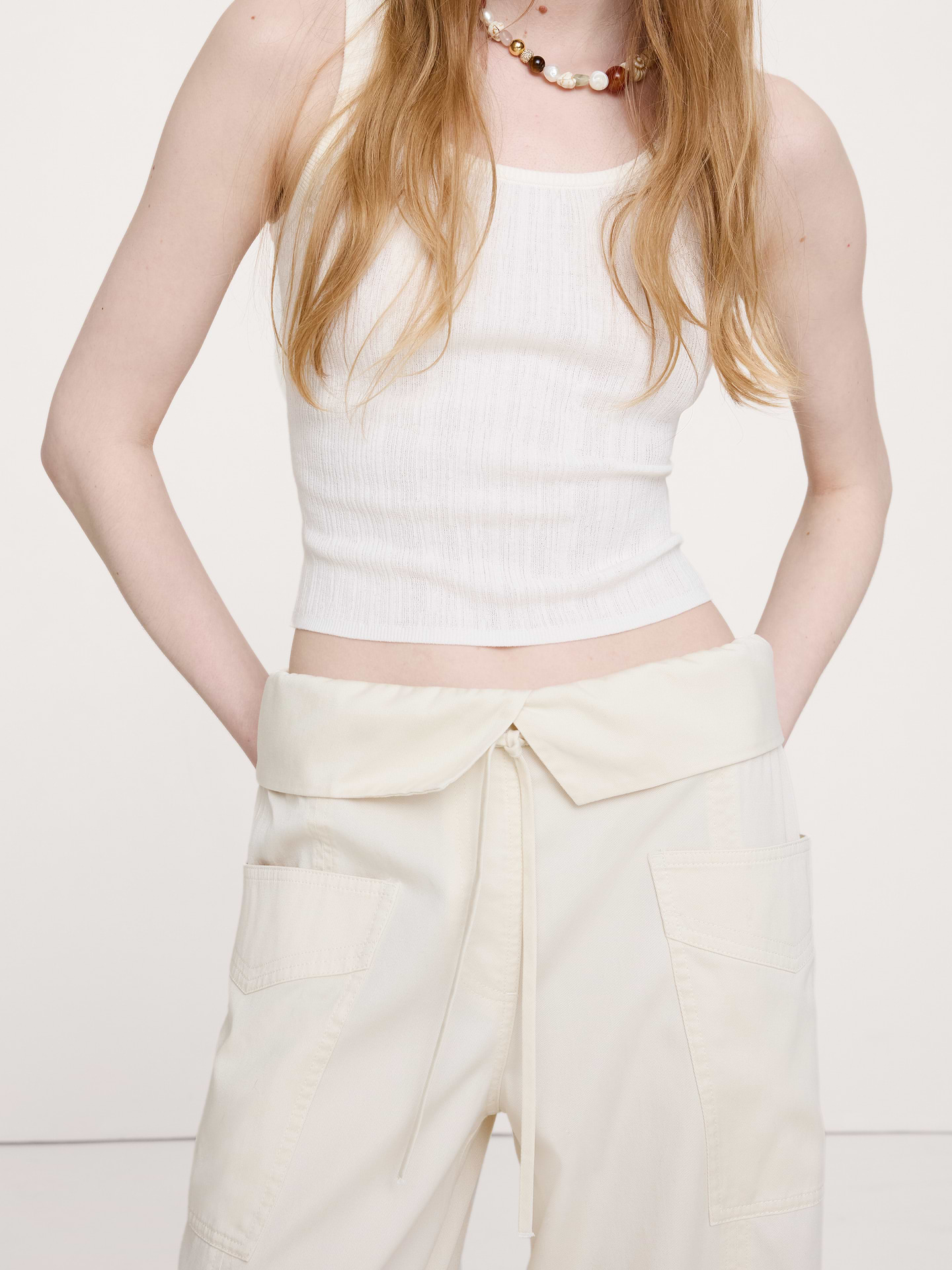 Image number 7 showing, High-Rise Straight-Leg Fisherman Pant