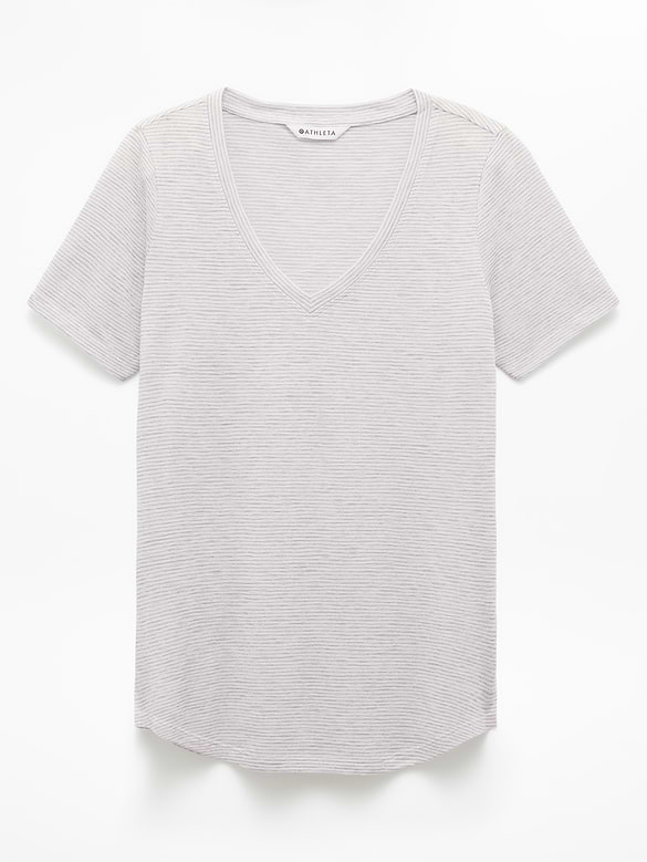 Breezy Scoop V-Neck Tee