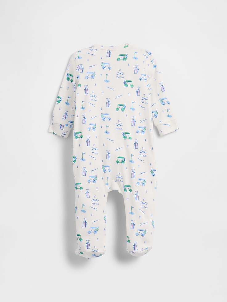 Image number 3 showing, Baby Print Two-Way Zip One-Piece