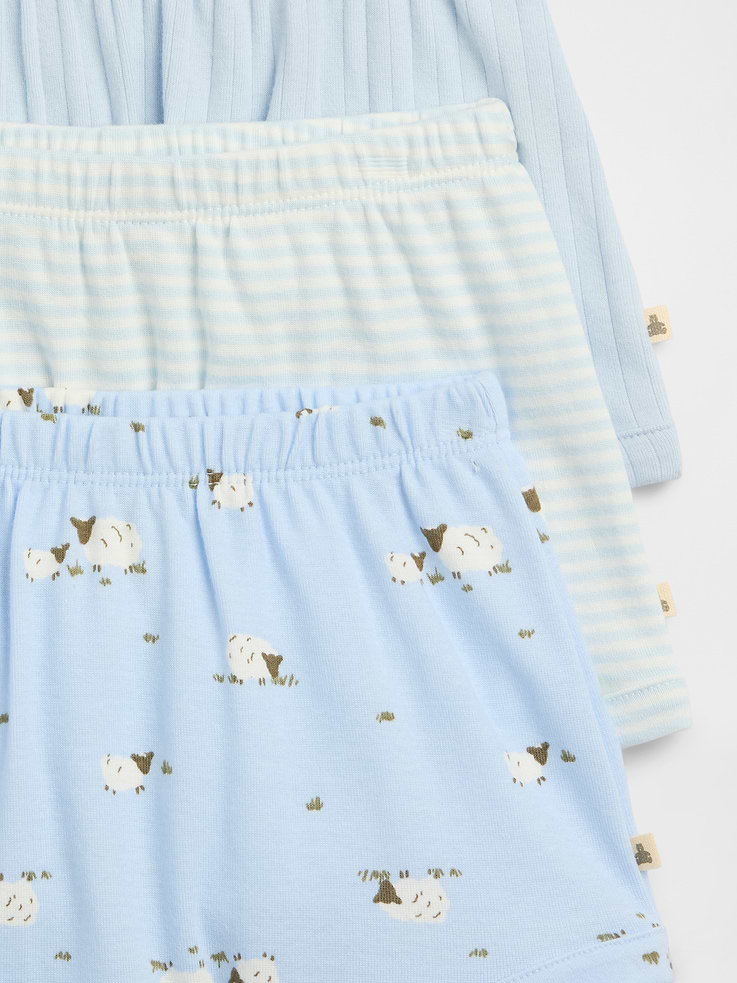 Image number 2 showing, Baby Pull-On Shorts (3-Pack)