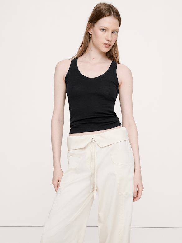 Camisole à encolure dégagée en coton respirant