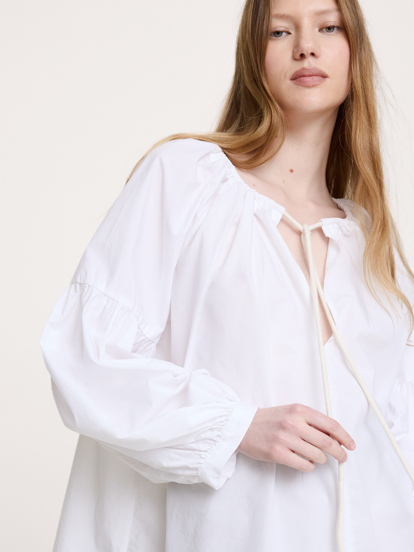 Image number 6 showing, Cotton Poplin Drawstring Top