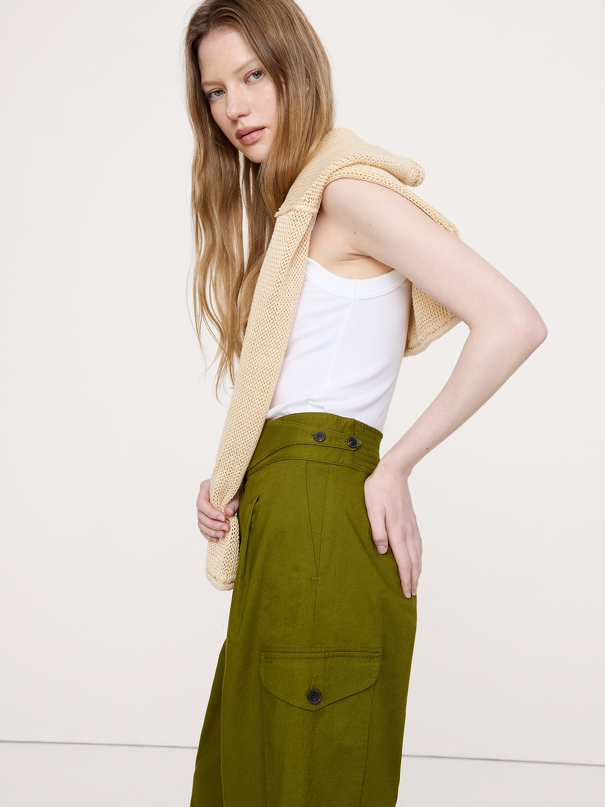 Heritage Explorer High-Rise Wide-Leg Pant | Banana Republic