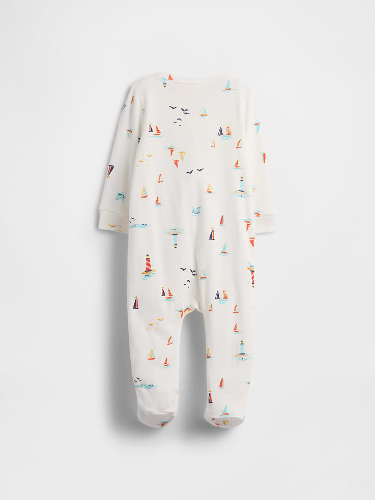 Image number 3 showing, Baby Print Two-Way Zip One-Piece