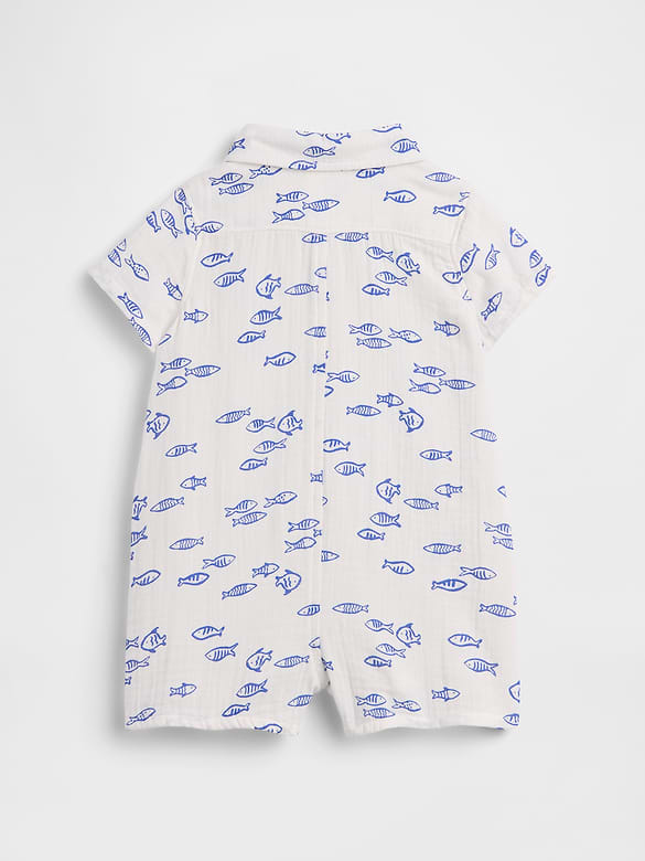 Baby Brannan Bear Print Romper