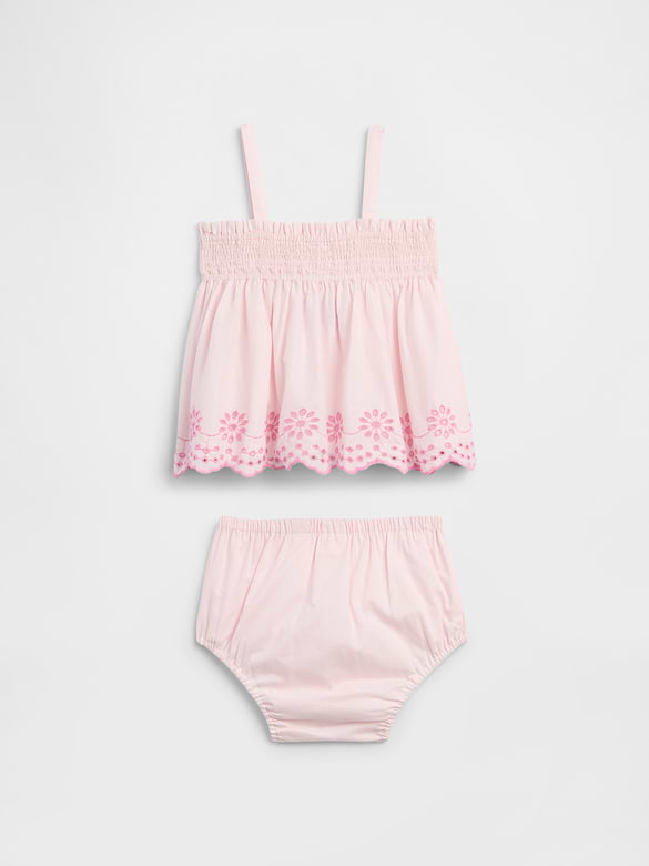 Baby Eyelet Two-Piece Outfit Set