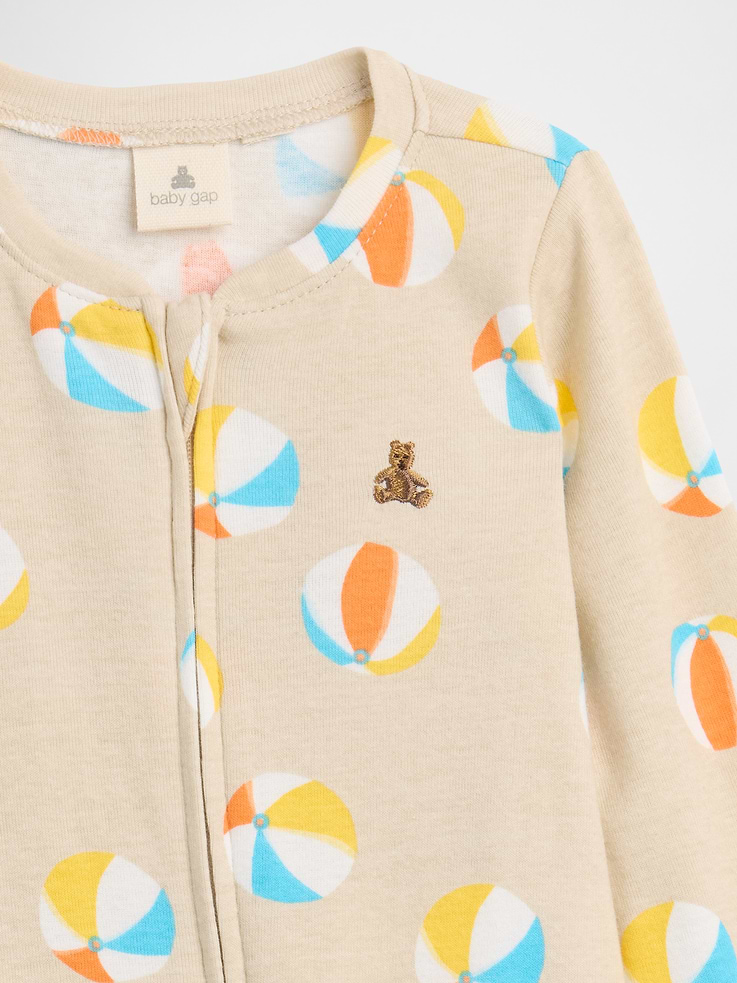 Image number 2 showing, Baby Print Two-Way Zip One-Piece