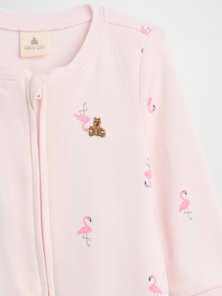Image number 2 showing, Baby Print Two-Way Zip One-Piece