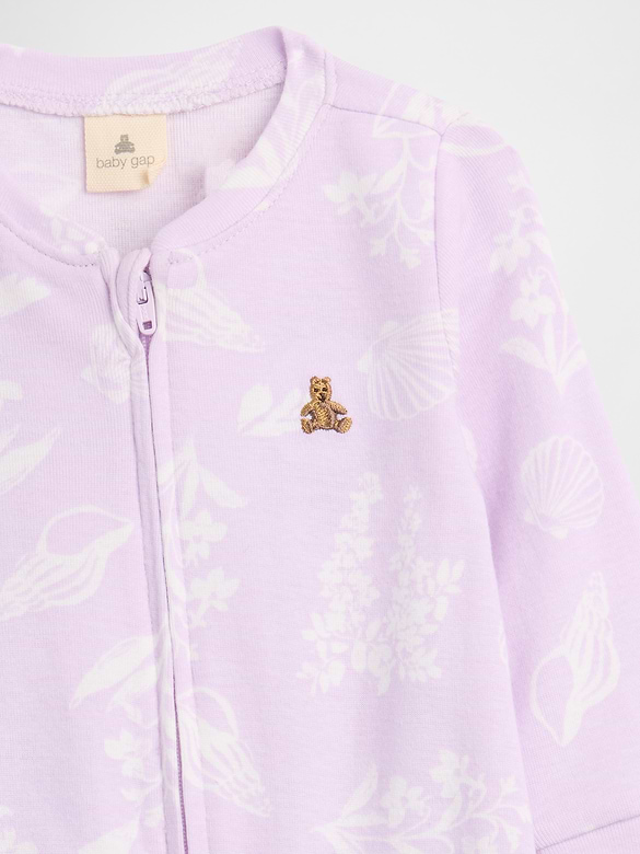 Baby Print Two-Way Zip One-Piece