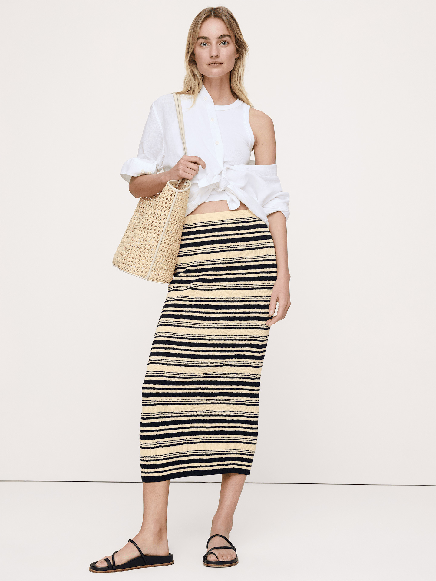 Image number 1 showing, Crinkle Knit Maxi Skirt