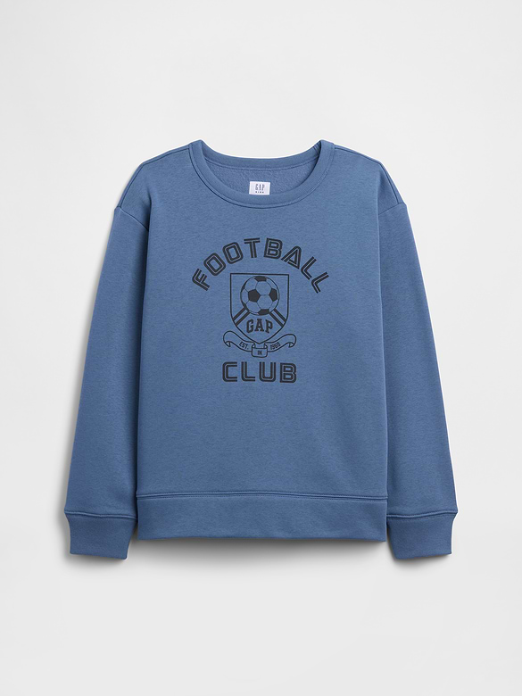 Kids Relaxed Gap Football Sweatshirt