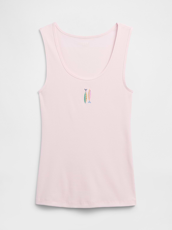 Gap Logo Ribbed Tank Top