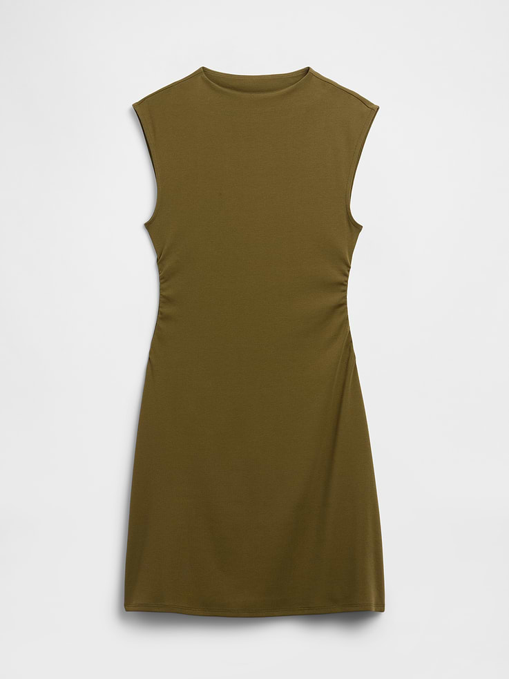 Image number 4 showing, Modern Ribbed Ruched Mini Dress